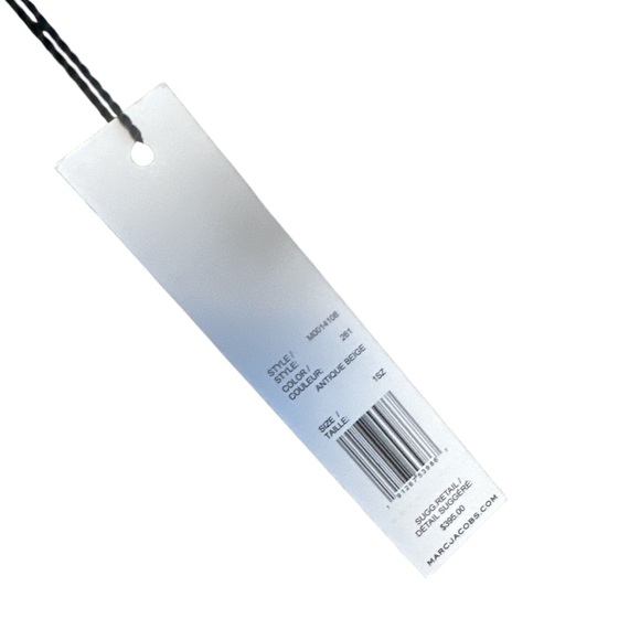 MARC JACOBS NWT LEATHER SADDLE BAG Antique Beige - Picture 12 of 13